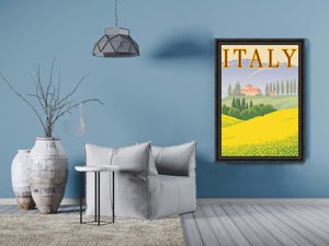 Plakat w stylu retro Włochy Zobacz