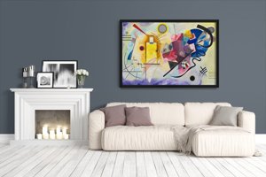 Plakat retro do salonu Jaune Rouge bleu Wassily Kandinsky