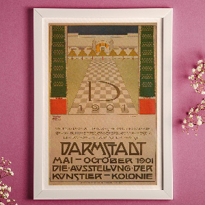 Plakat Vintage Ein Dokument deutscher wystawa Kunst Darmstadt